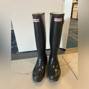 Black Tall Hunter Boots